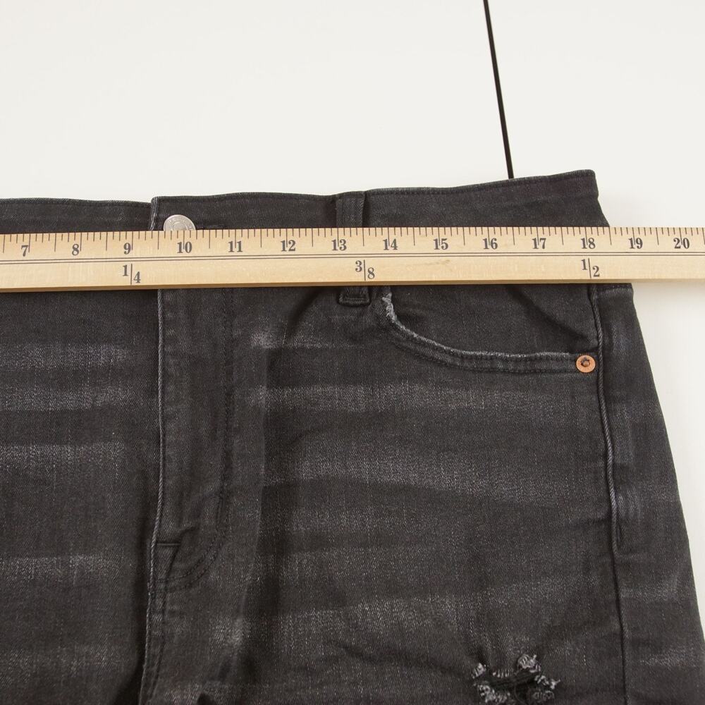 American Eagle Next Level High Rise Shortie Black Denim Jean Short Womens Sz 16 - Picture 3 of 10